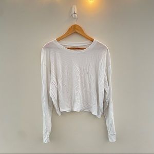 American Eagle White Long Sleeve Tee